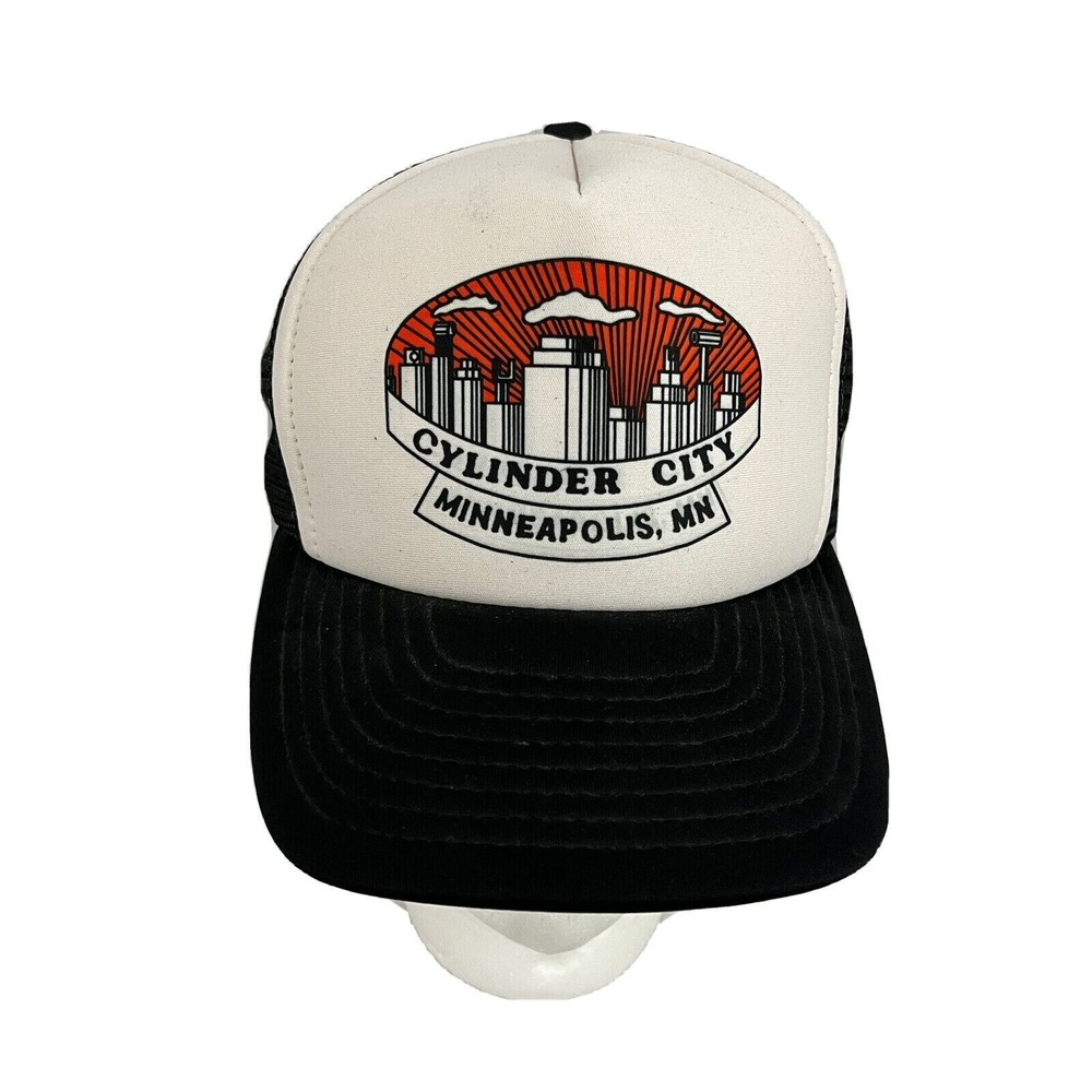 Cylinder City Minneapolis MN Vintage 80s Snapback Trucker Hat Cap By‎ Sportcap